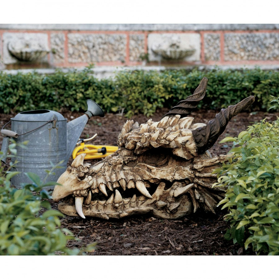 Toscano Stoker Moors Dragon Skull Statue - Large