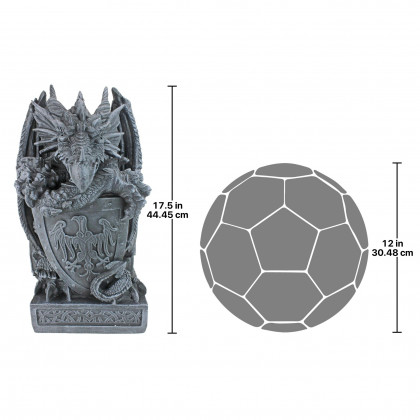 Toscano - Shield the Arthurian Dragon Statue
