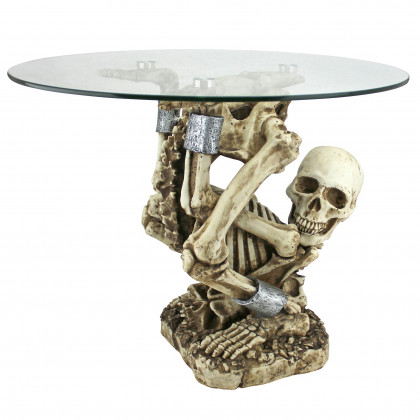 Toscano - The Gothic Contortionist Skeleton Sculptural Side Table in Designer Resin
