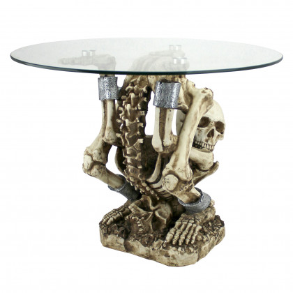 Toscano - The Gothic Contortionist Skeleton Sculptural Side Table in Designer Resin