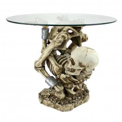 Toscano - The Gothic Contortionist Skeleton Sculptural Side Table in Designer Resin