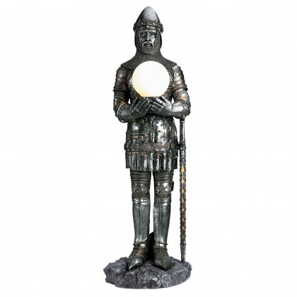 Toscano - Sir Percival Knight Illuminated Statue