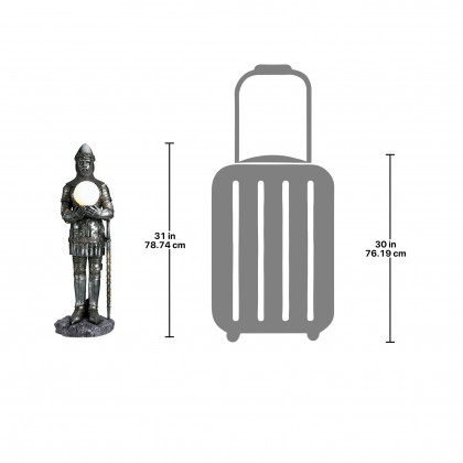 Toscano - Sir Percival Knight Illuminated Statue