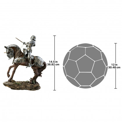 Toscano Knights of Blenheim Palace Knight Sculpture - Silver