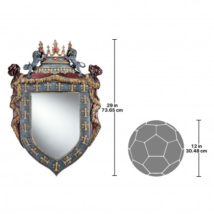 Toscano - Chateau Saint Roche Sculptural Wall Mirror in Designer Resin