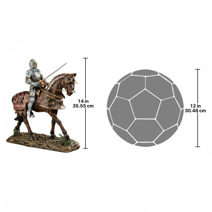 Toscano Knights of Blenheim Palace Knight Sculpture - Red