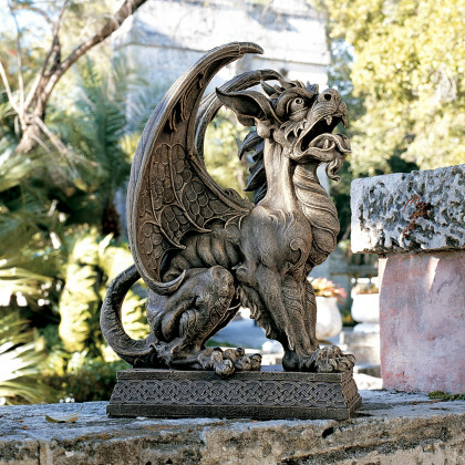 Toscano Saint Ambrose Gate Gargoyle Sentinel Statue - Argos