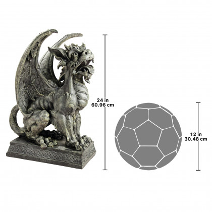 Toscano Saint Ambrose Gate Gargoyle Sentinel Statue - Argos