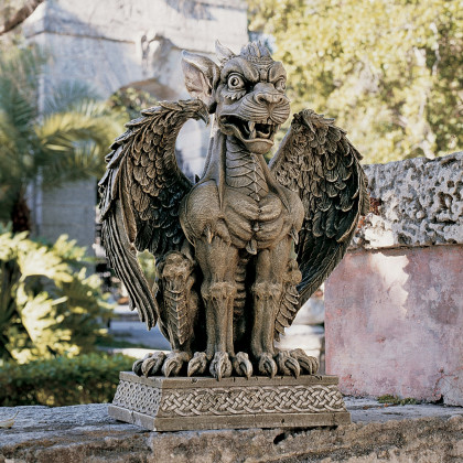 Toscano Saint Ambrose Gate Gargoyle Sentinel Statue - Boden