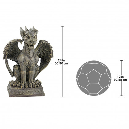 Toscano Saint Ambrose Gate Gargoyle Sentinel Statue - Boden