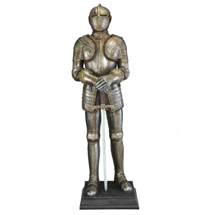 Toscano - Knight Guard Medieval Armor Statue with Sword