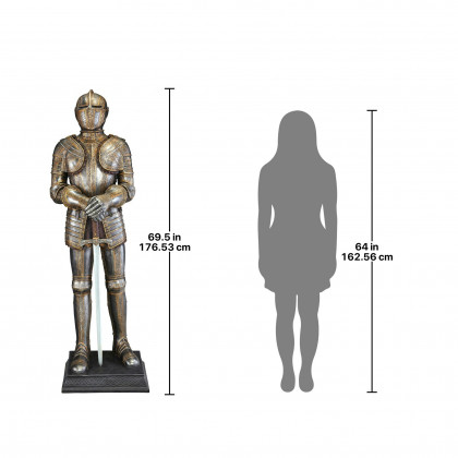 Toscano - Knight Guard Medieval Armor Statue with Sword