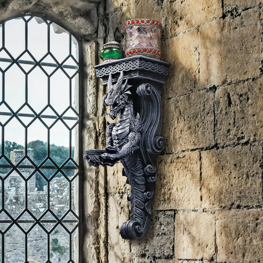 Toscano - Dragons of Darkmoor Castle Wall Caryatid
