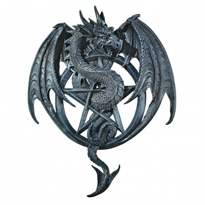Toscano - Dragon Pentacle Gothic Wall Sculpture