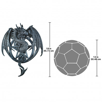 Toscano - Dragon Pentacle Gothic Wall Sculpture