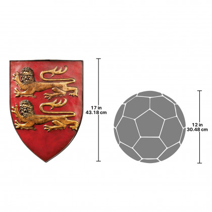 Toscano - Grand Arms of France Sculptural Wall Shield in William of Normandy