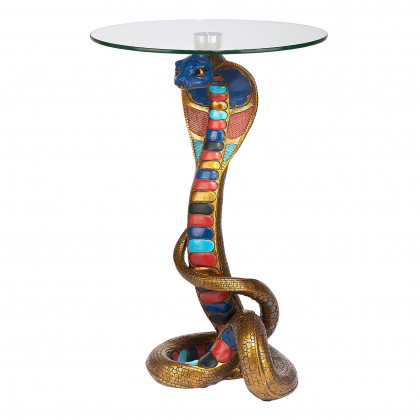 Toscano - Renenutet Egyptian Cobra Snake Goddess Sculptural Table in Designer Resin