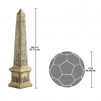 Toscano - Golden Obelisk of Ancient Egypt Statue