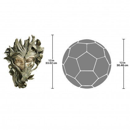 Toscano - Bashful Wood Sprite Greenman Wall Sculpture