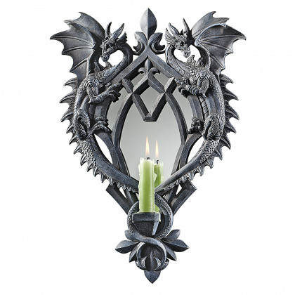 Toscano - Double Trouble Gothic Dragon Mirrored Wall Sculpture