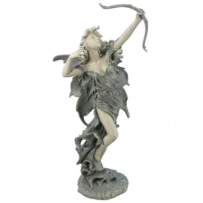 Toscano Rhiannon the Archer Garden Fairy Statue - Medium