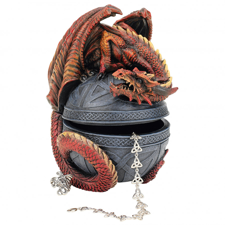 Toscano - Dragon Protector of the Celtic Orb Sculptural Box