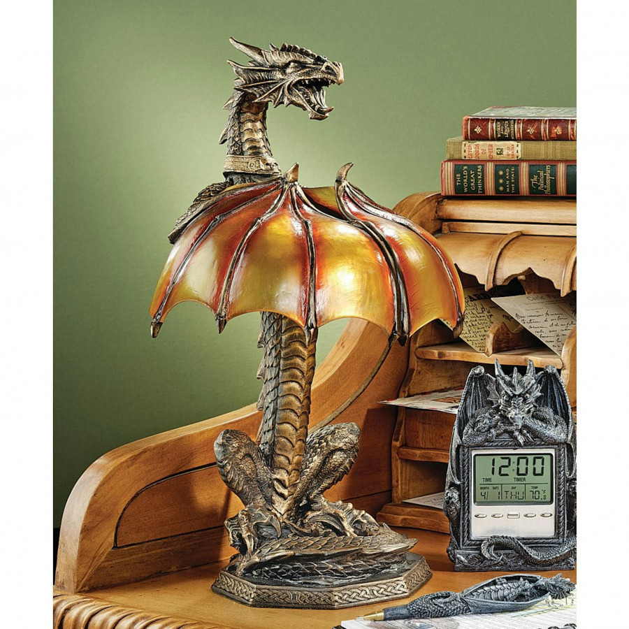 Toscano - Dragon Strike Illuminated Statue