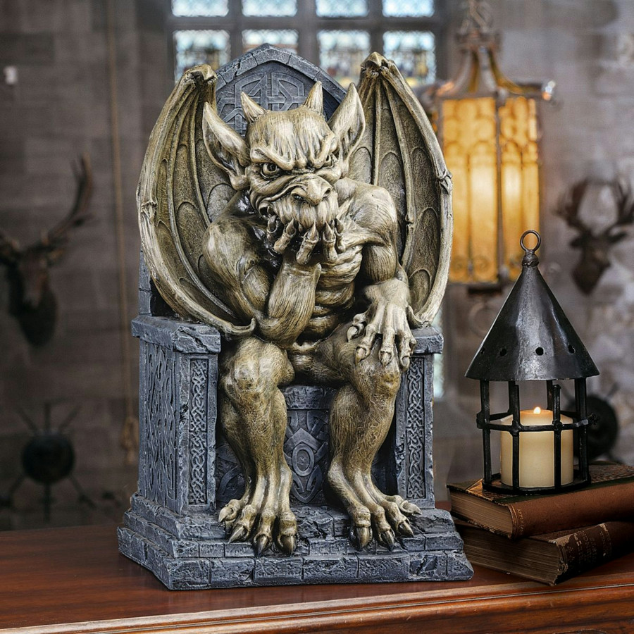 Toscano Hemlock Gargoyle Throne Statue - Large