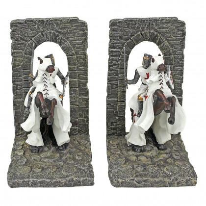 Toscano - Knights of the Digital Realm Sculptural Bookends Pair in Designer Resin