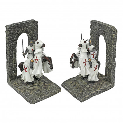 Toscano - Knights of the Digital Realm Sculptural Bookends Pair in Designer Resin