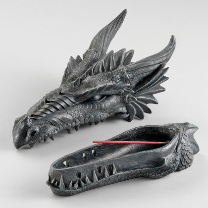 Toscano - Stryker the Smoking Dragon Sculptural Incense Burner Box