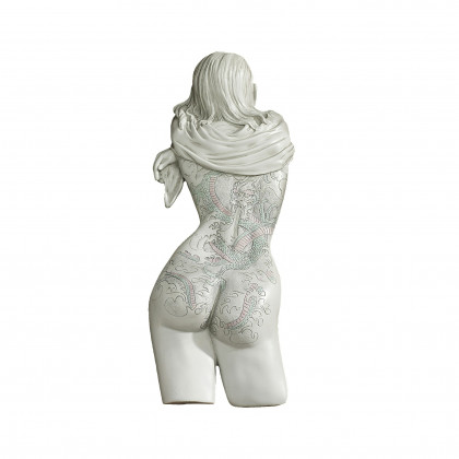 Toscano - Tattoo Temptation Nude Female Wall Sculpture in Asian Beauty