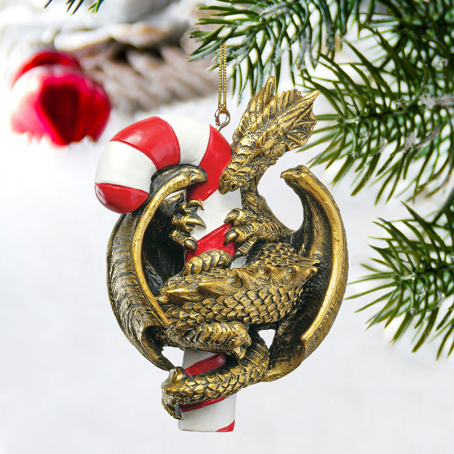 Toscano - Dragon with a Sweet Tooth Holiday Ornament