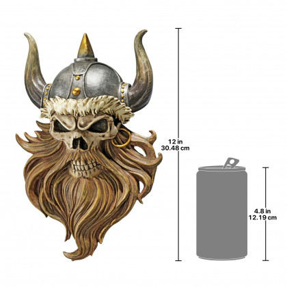Toscano - The Skull of Valhalla Viking Warrior Wall Sculpture