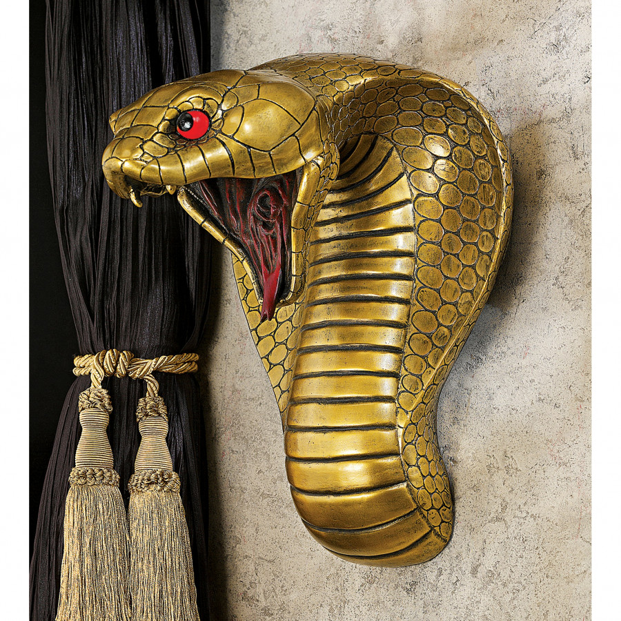 Toscano - Egyptian Cobra Goddess Snake Wall Sculpture