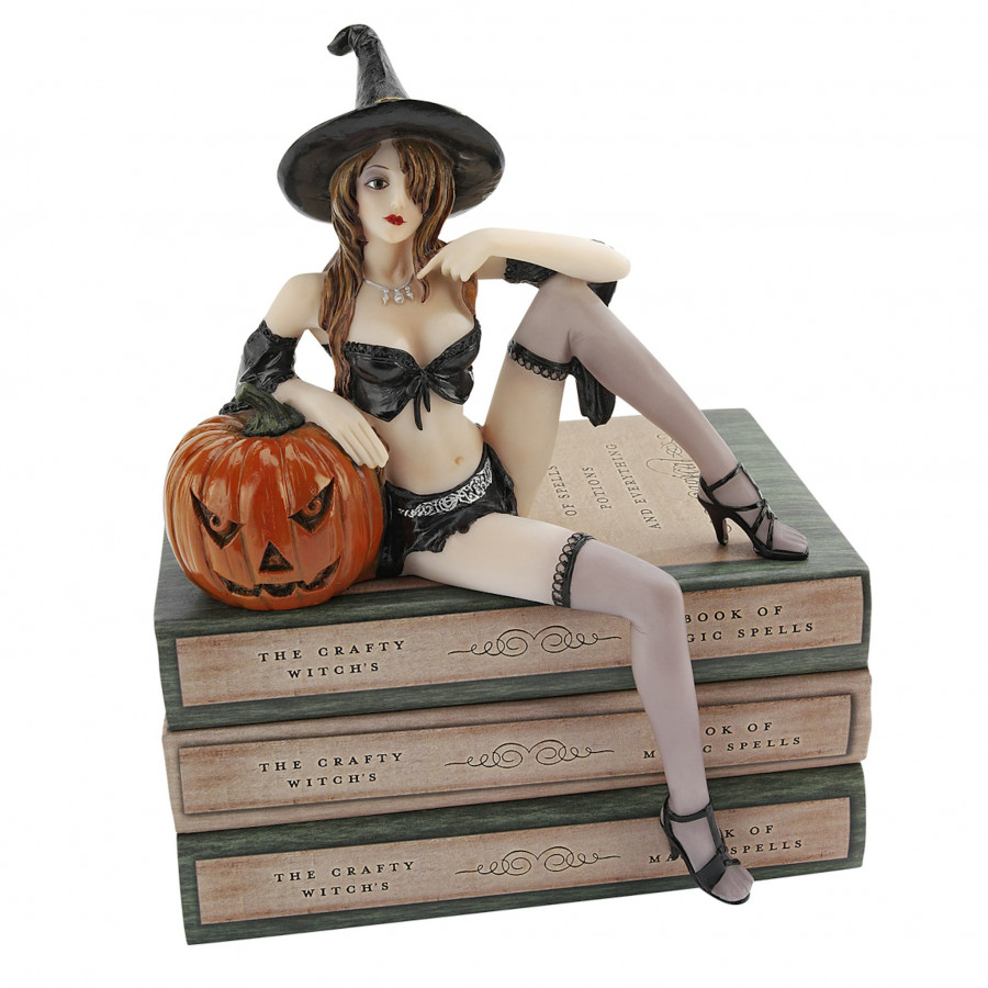 Toscano - Halloween Temptress Witch Shelf Sitter Statue