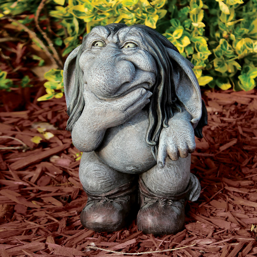 Toscano - Pondering Sylvester the Cynical Gnome Troll Statue