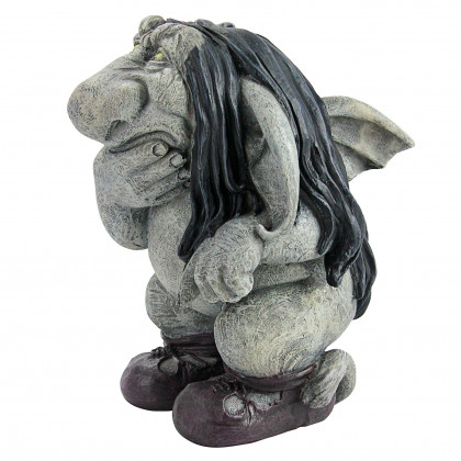 Toscano - Pondering Sylvester the Cynical Gnome Troll Statue