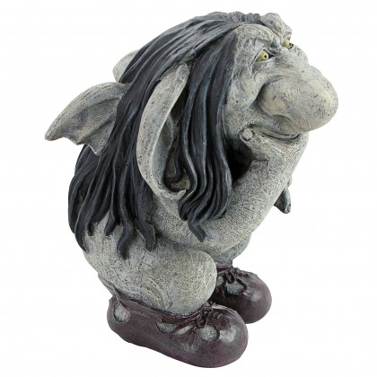 Toscano - Pondering Sylvester the Cynical Gnome Troll Statue