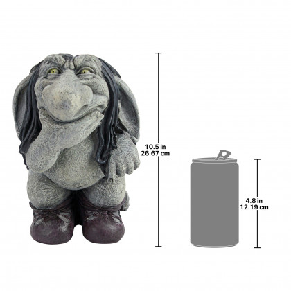 Toscano - Pondering Sylvester the Cynical Gnome Troll Statue