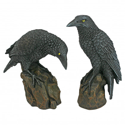 Toscano - Mystic Night Raven Statue Set