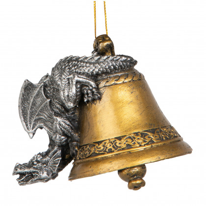 Toscano - Humdinger the Bell Ringer Gothic Dragon Holiday Ornament