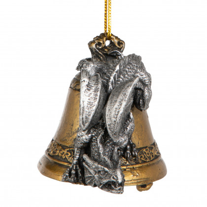 Toscano - Humdinger the Bell Ringer Gothic Dragon Holiday Ornament