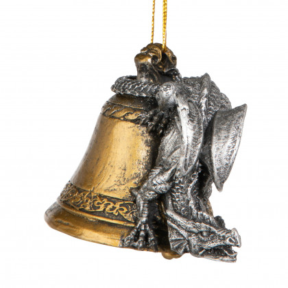 Toscano - Humdinger the Bell Ringer Gothic Dragon Holiday Ornament