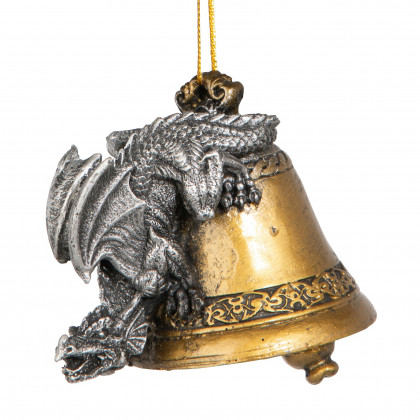Toscano - Humdinger the Bell Ringer Gothic Dragon Holiday Ornament