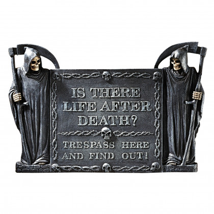 Toscano - Life After Death No Trespassing Wall Sculpture