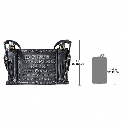 Toscano - Life After Death No Trespassing Wall Sculpture