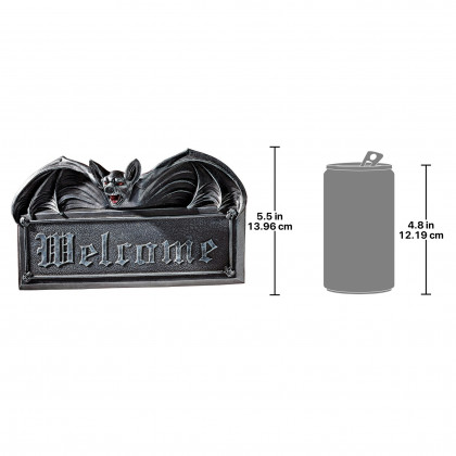 Toscano - Vampire Bat Welcome Sign Wall Sculpture