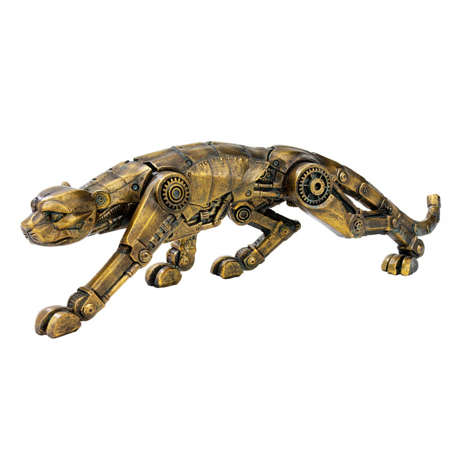 Toscano - Cyber Leopard Steampunk Statue