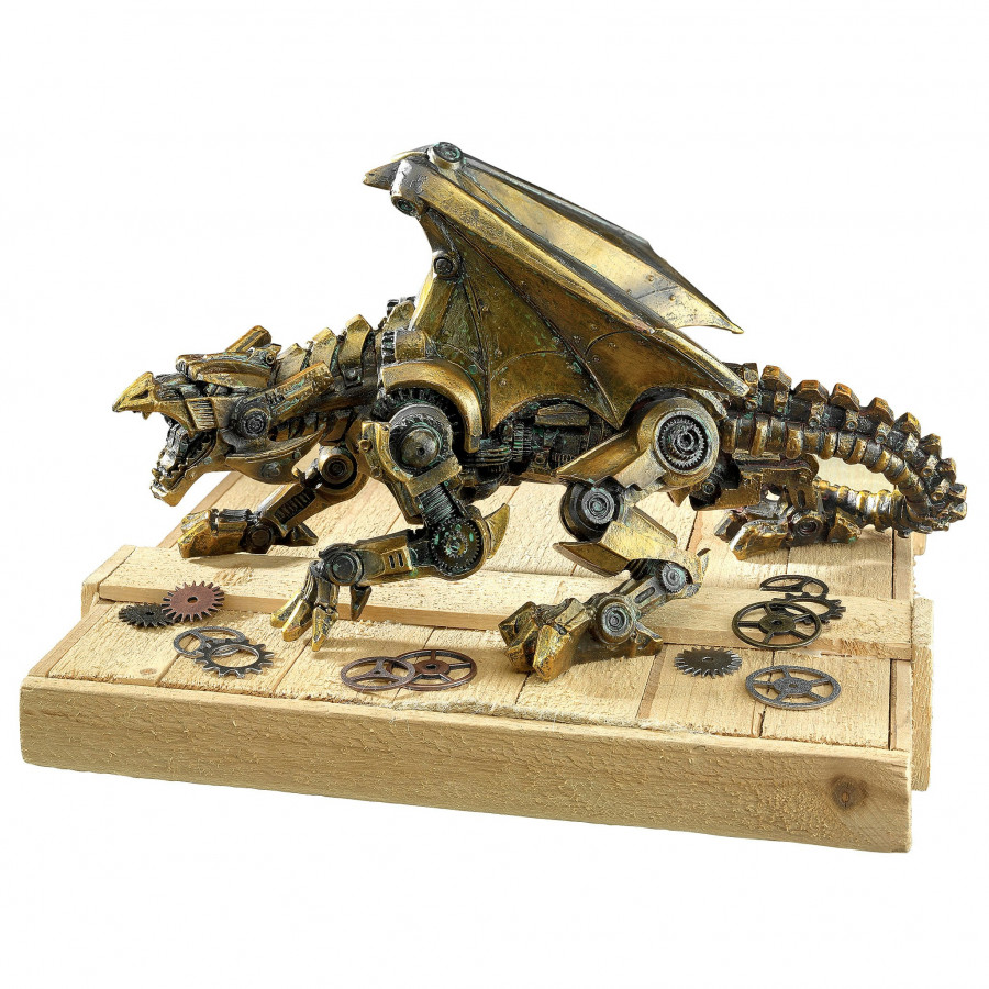 Toscano - Steampunk Gothic Gear Dragon Statue